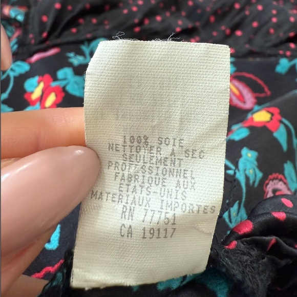 Betsey Johnson New York Vintage 90s Silk Floral Long Sleeve Dress - Picture 9 of 12